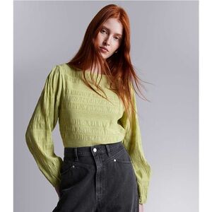 & Other Stories green smocked top